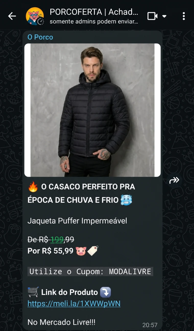 Exemplo real de oferta publicada no grupo da Porcoferta